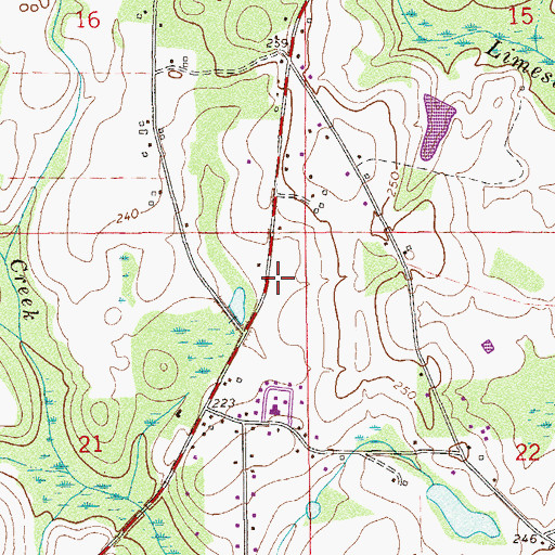 Topographic Map of Magnolia Court Mobile Home Park, AL