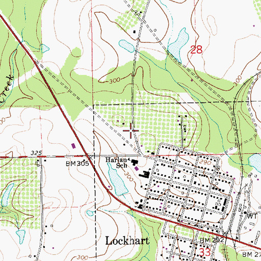 Topographic Map of Hidden Acres Mobile Home Park, AL