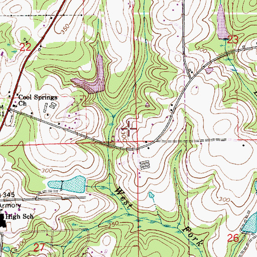 Topographic Map of Lakeview Village Mobile Home Park, AL