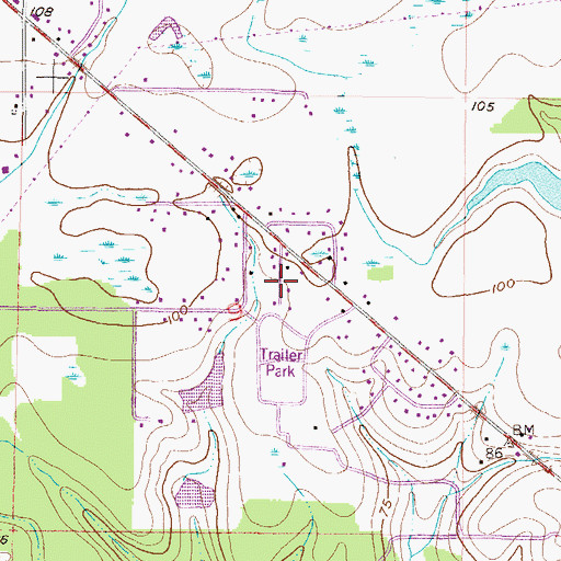 Topographic Map of Summit Mobile Home Park, AL