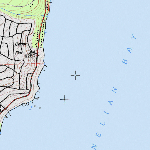 Topographic Map of Carnelian Bay, CA