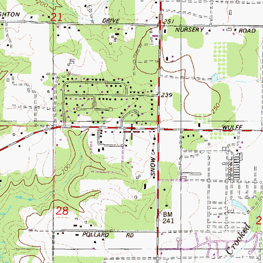 Topographic Map of Keithley Mobile Home Park, AL