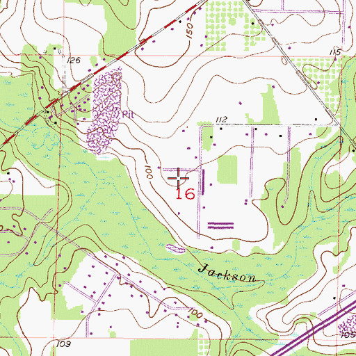 Topographic Map of Southside Mobile Home Park, AL