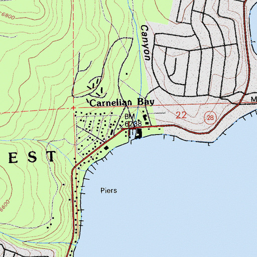 Topographic Map of Carnelian Canyon, CA