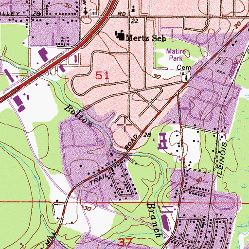 Topographic Map of Griffith Mobile Home Park, AL