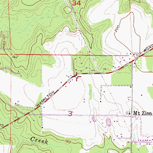 Topographic Map of Seven Hills Mobile Home Park, AL