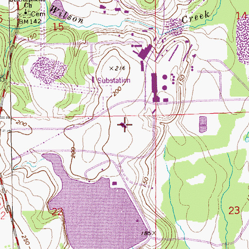 Topographic Map of Joseph M Farley Nuclear Power Plant Visitors Center, AL
