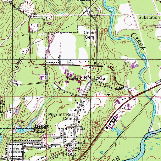 Topographic Map of Thomas E McMillan Museum, AL