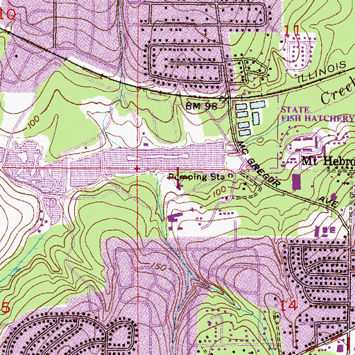 Topographic Map of Mobile Museum of Art, AL