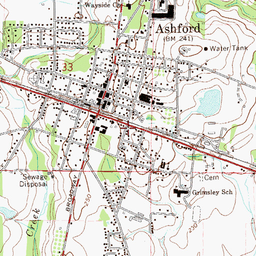 Topographic Map of Houston County Public Library Ashford Branch, AL