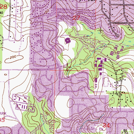 Topographic Map of West Regional Library, AL