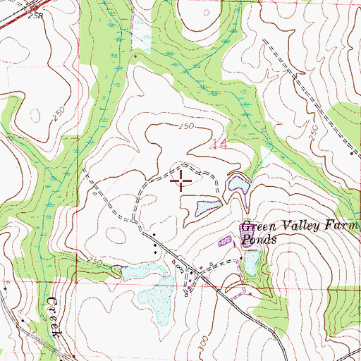 Topographic Map of Kilgore's Roundabout Plantation Golf Course, AL