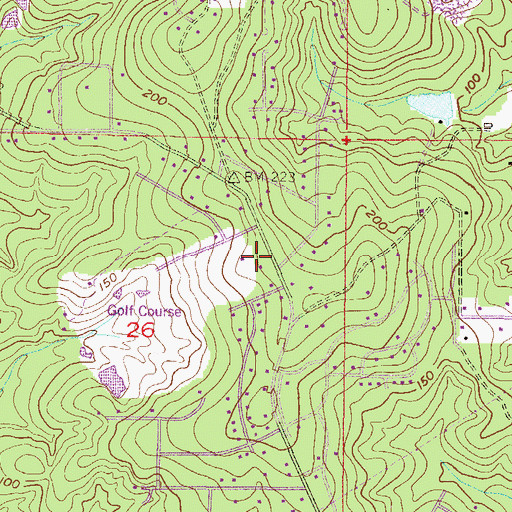 Topographic Map of Kali Oka Community Center, AL