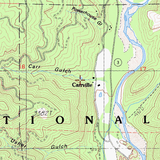 Topographic Map of Carr Gulch, CA