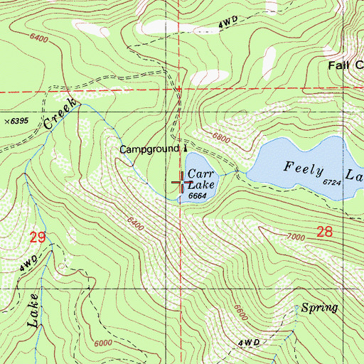Topographic Map of Carr Lake, CA