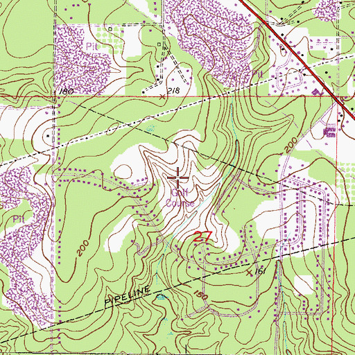 Topographic Map of High Pointe Golf Course, AL