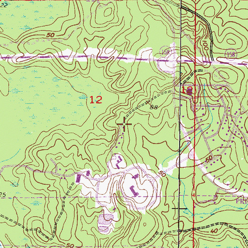 Topographic Map of University of Mobile Avery Woods Hall, AL