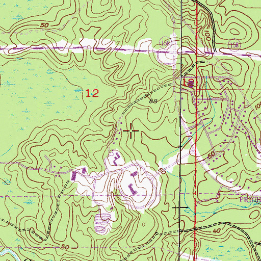 Topographic Map of University of Mobile Faulkner Hall, AL
