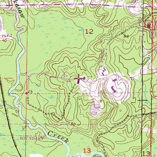 Topographic Map of University of Mobile H Austill Pharr Gymnasium, AL