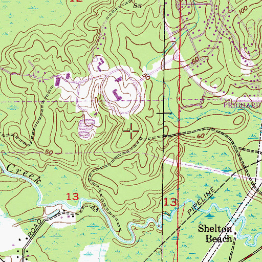 Topographic Map of University of Mobile M C Farmer Building, AL