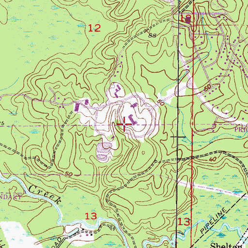 Topographic Map of University of Mobile Rosemary Adams School of Nursing Building, AL