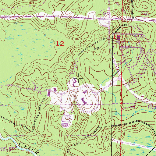 Topographic Map of University of Mobile Ruby Ingram Hall, AL