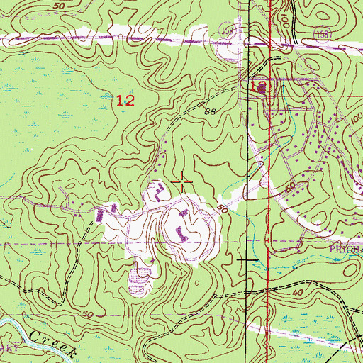 Topographic Map of University of Mobile Samford Hall, AL