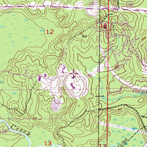 Topographic Map of University of Mobile J L Bedsole Library, AL