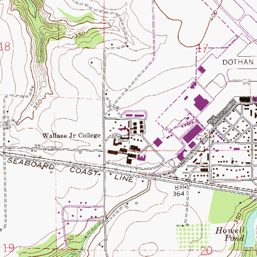 Topographic Map of Wallace Community College Wallace Campus Radiologic Technology Building, AL