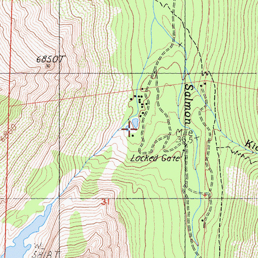 Topographic Map of Carter Cabin, CA