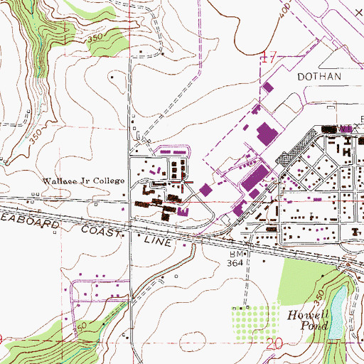 Topographic Map of Wallace Community College Wallace Campus Small Engine Repair Building, AL