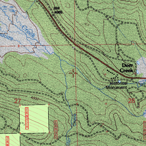 Topographic Map of Carter Creek, CA