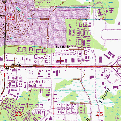 Topographic Map of Llanfair Shopping Center, AL