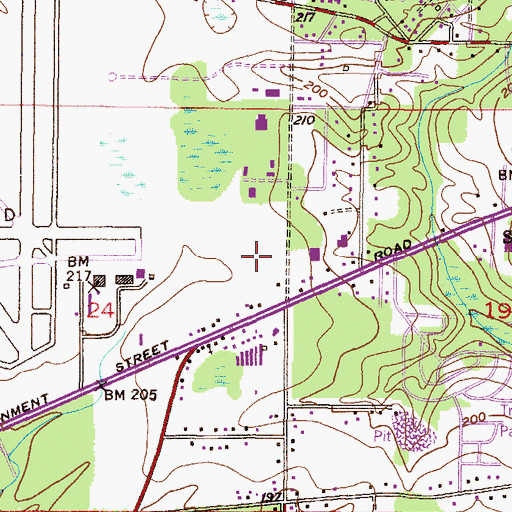 Topographic Map of Ambassador Plaza Shopping Center, AL