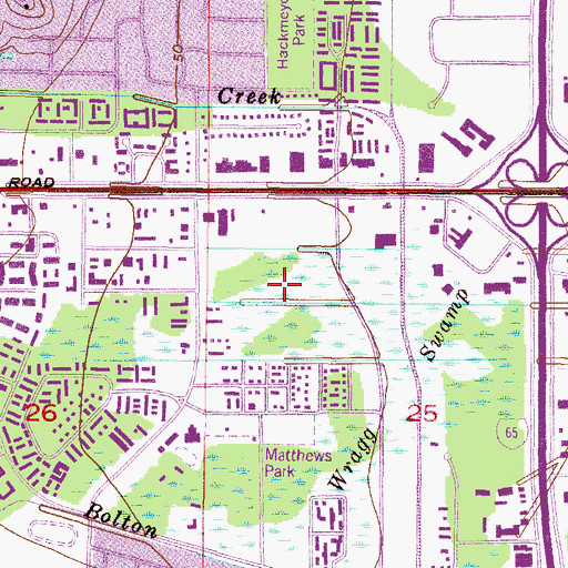 Topographic Map of Mobile Festival Shopping Center, AL