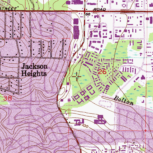 Topographic Map of Michael Square Shopping Center, AL