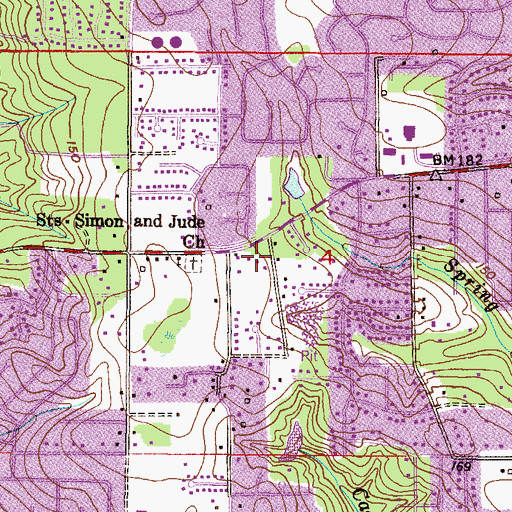 Topographic Map of Lloyd Place Shopping Center, AL