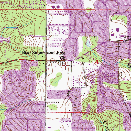 Topographic Map of K and B Shopping Center, AL