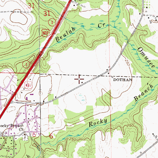 Topographic Map of Northside Assembly of God Church, AL