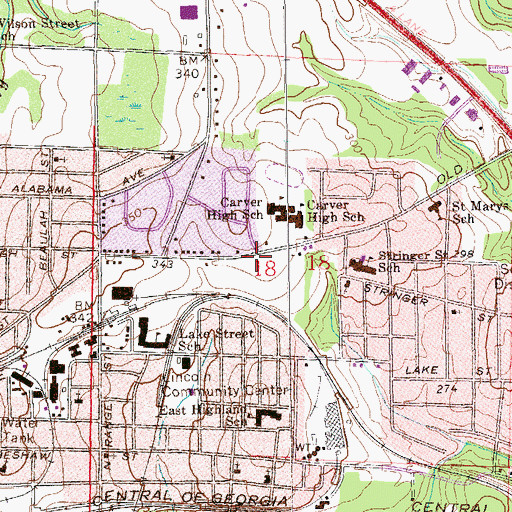 Topographic Map of First Holiness Church, AL