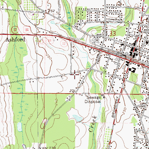 Topographic Map of First Assembly of God Church, AL