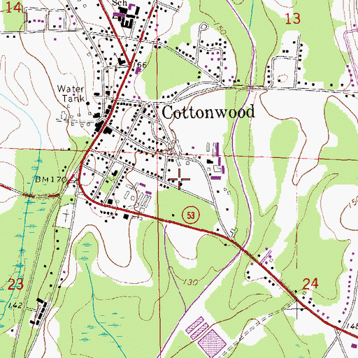 Topographic Map of Greater Zion Baptist Church, AL