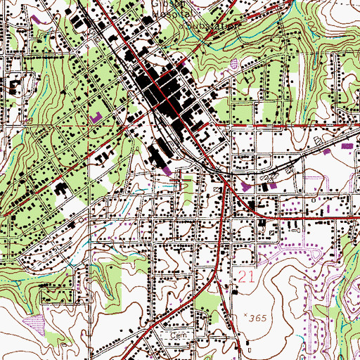 Topographic Map of Morning Star Baptist Church, AL