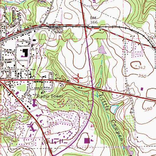 Topographic Map of Christ Community Church of God, AL