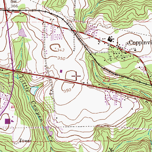 Topographic Map of Covenant Fellowship Church, AL