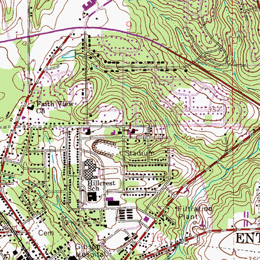 Topographic Map of Saint Luke United Methodist Church, AL