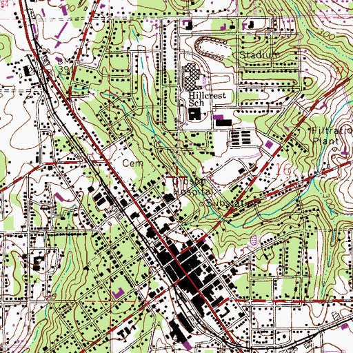 Topographic Map of Christ the King Lutheran Church, AL