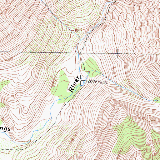 Topographic Map of Cartridge Creek, CA