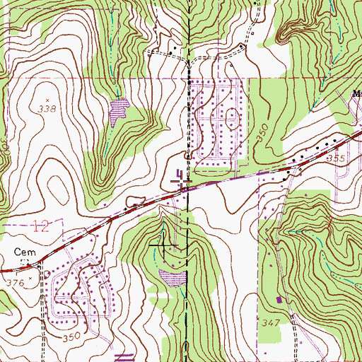 Topographic Map of Korean Full Gospel Church, AL