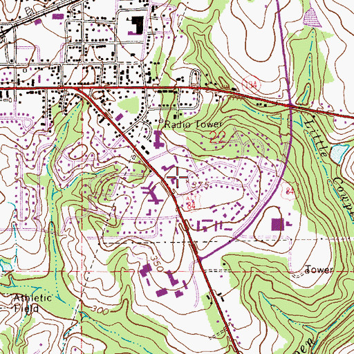 Topographic Map of Enterprise Primitive Baptist Church, AL